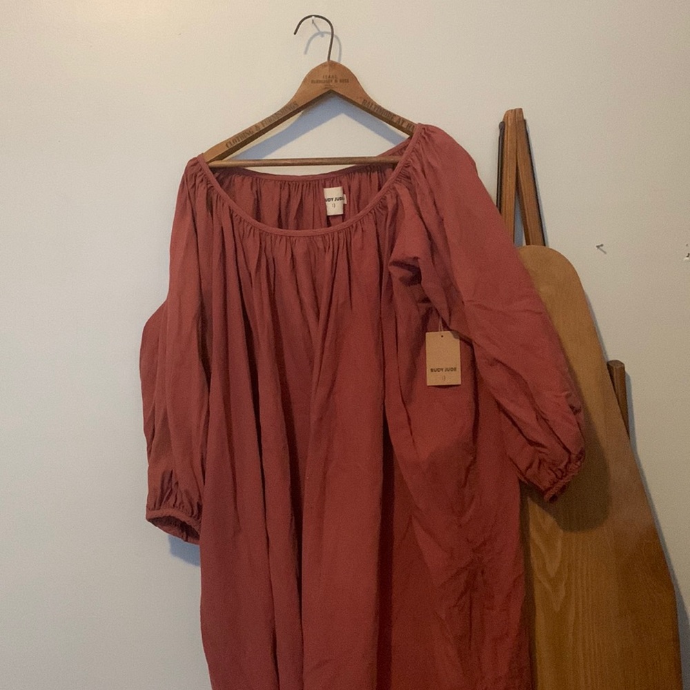 Rudy Jude adult gather dress in plum small